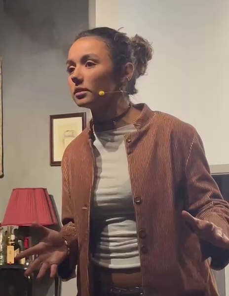 Eva Sanna durante la serata I luoghi che ci interrogano al Filmstudio